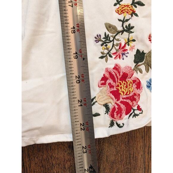 Sundance Top Womens Size S Small Peplum Sleeveless Belle Floral Embroidered Boho - Picture 10 of 10